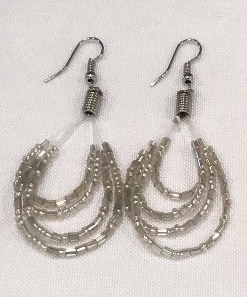 4 Loop Earring on Clear Cord