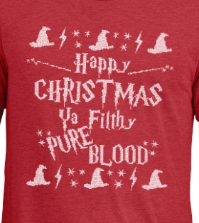 Happy Christmas Ya Filthy Pure Blood | Unisex Tri-blend Tee picture