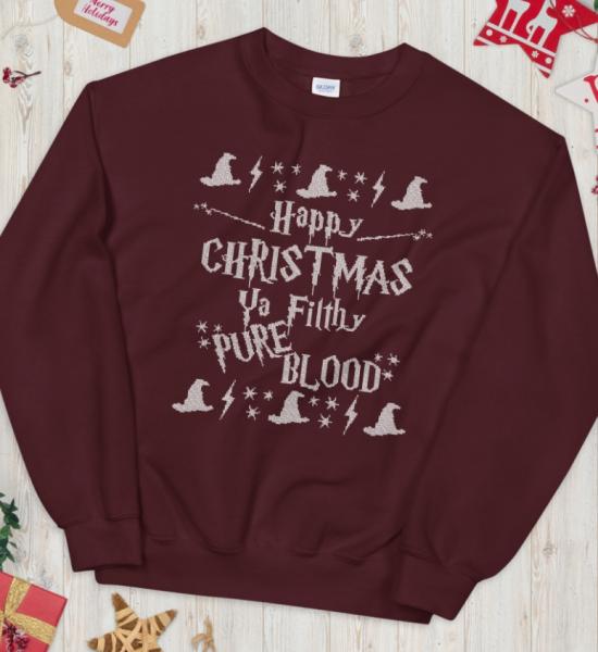 Happy Christmas Ya Filthy Pure Blood | Unisex Sweatshirt picture