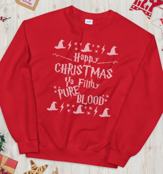 Happy Christmas Ya Filthy Pure Blood | Unisex Sweatshirt picture