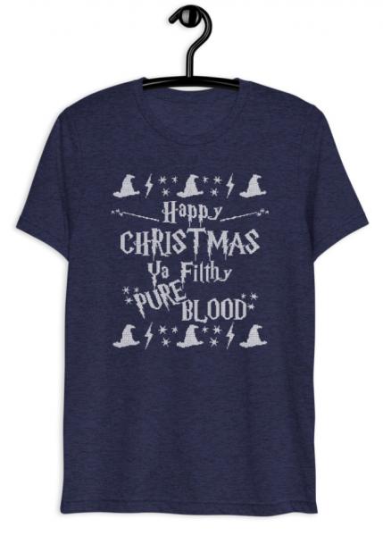 Happy Christmas Ya Filthy Pure Blood | Unisex Tri-blend Tee picture