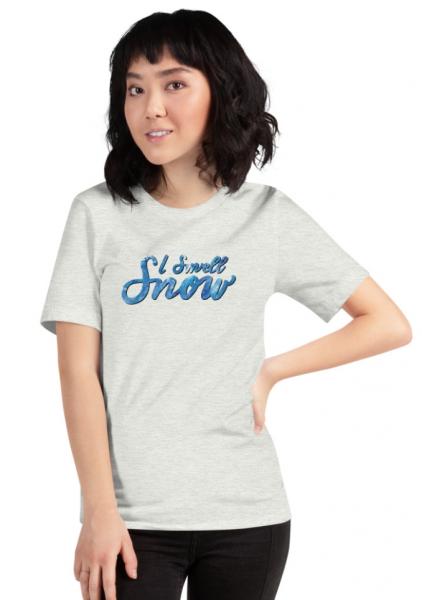 I Smell Snow | Handwritten Painted Script | Unisex Tee picture