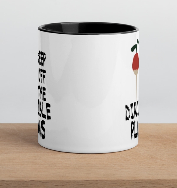 Keep Off The Dirigible Plums | Mug with Color Inside picture