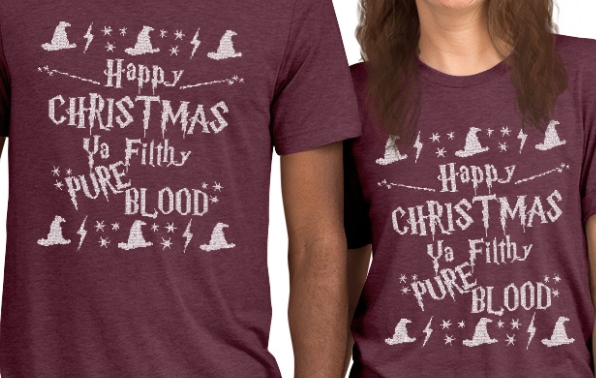 Happy Christmas Ya Filthy Pure Blood | Unisex Tri-blend Tee picture