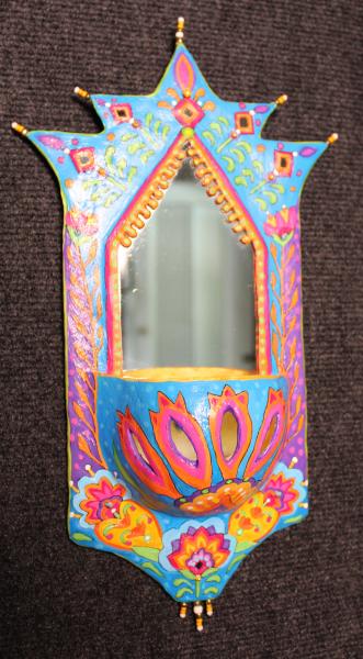 Large Paisley Mirror Sconce Rectangle picture