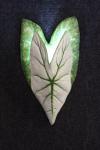 Caladium Sconce Large Green and white