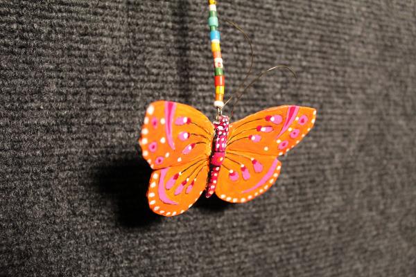 Only Love Prevails Heart with Orange Butterfly picture