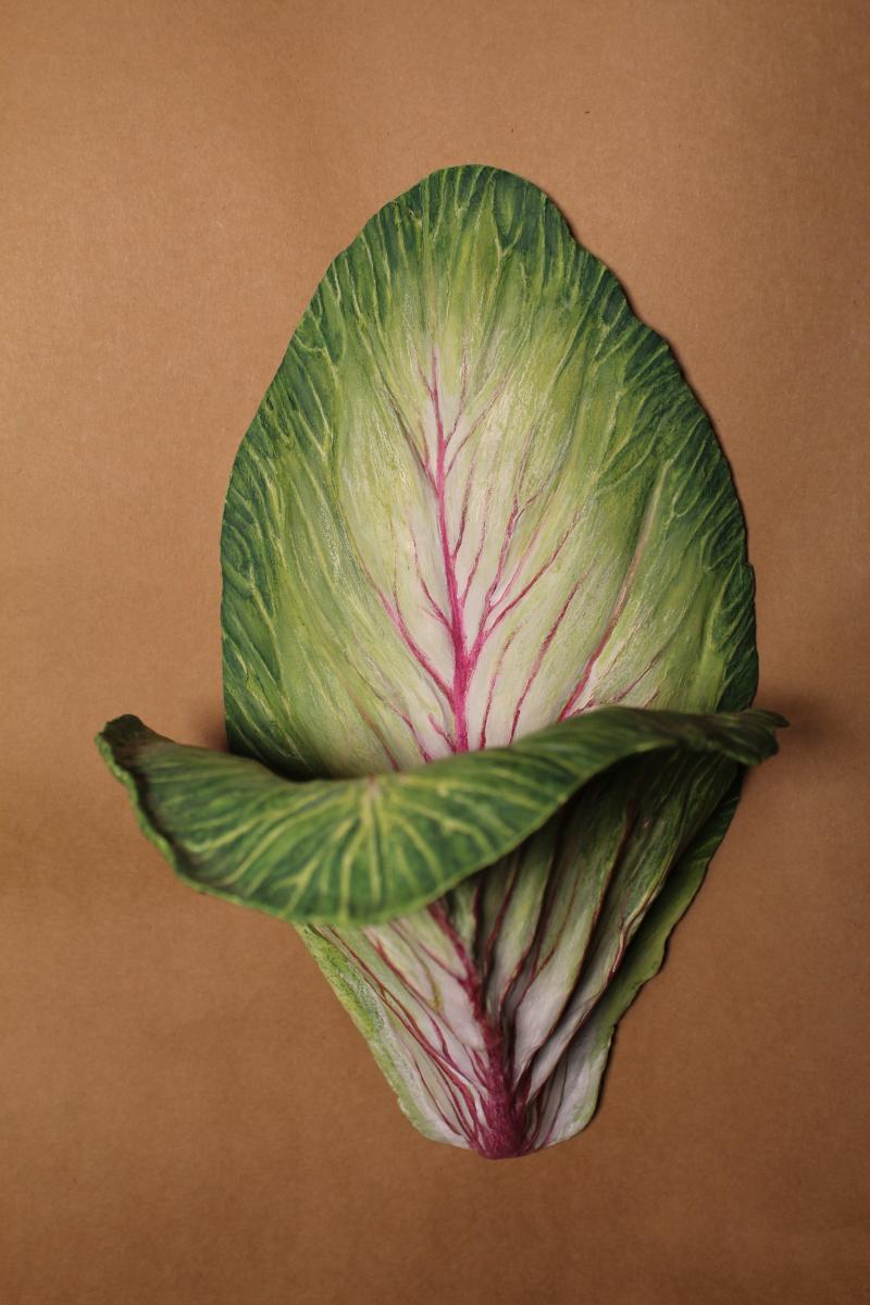 Leaf Sconce with Red Vein picture