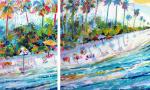 Beach Brellies -  Tropical Diptych