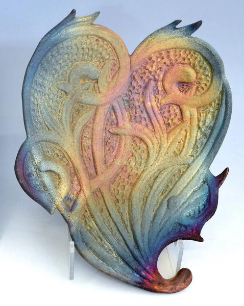 Platter Heart Shaped carved for wall or table picture