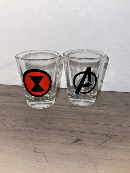 Black Widow Pair of Shot Glasses picture