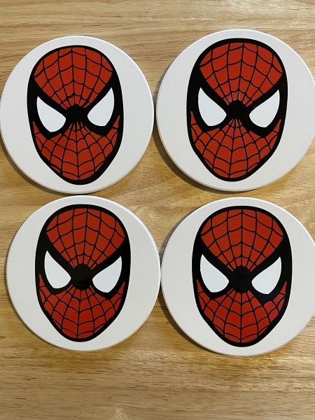 Set of Spider-man Ceramic Coasters