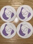 Set of Spider-Gwen Ceramic Glazed Coasters