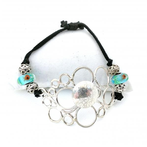 Ocean inspired bubble and beads bracelet