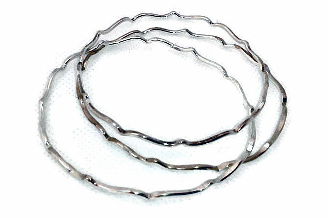 Wave sterling silver bracelet