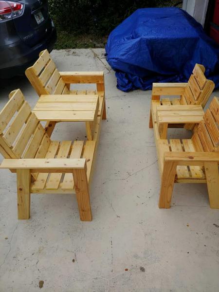 Youth bench Seat with Table picture