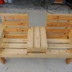 Bench seat with table