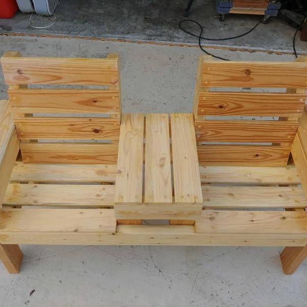 Bench seat with table
