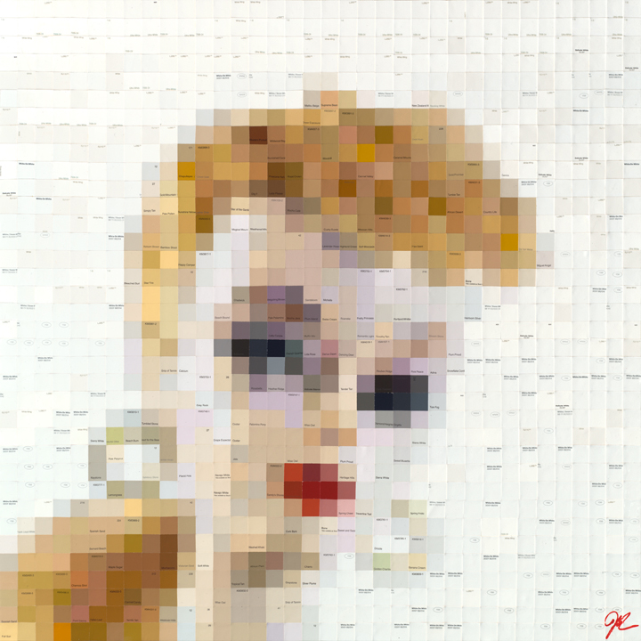 Hand-embellished mounted reproductions on panel - large picture