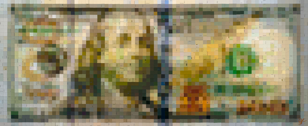 Hand-embellished mounted reproductions on panel - large picture