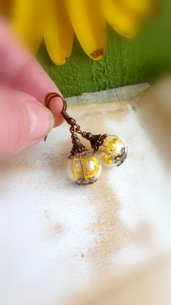 YELLOW TERRARIUM EARRINGS picture