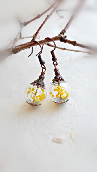 YELLOW TERRARIUM EARRINGS picture