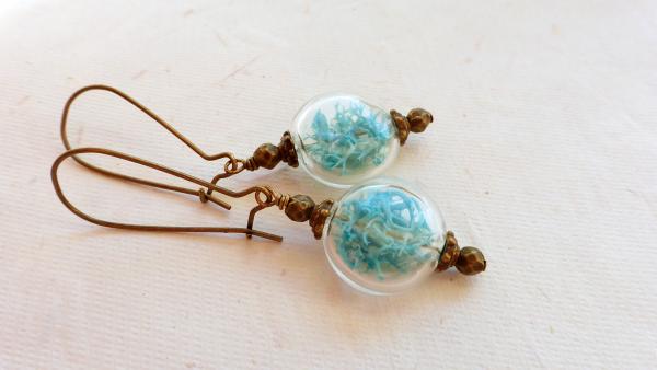 Blue moss earrings