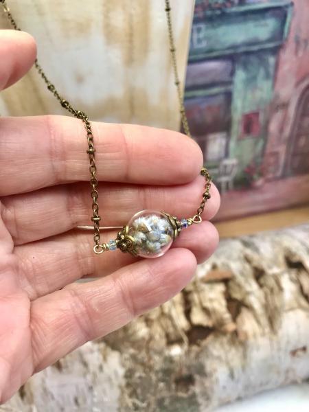 Blue terrarium necklace picture