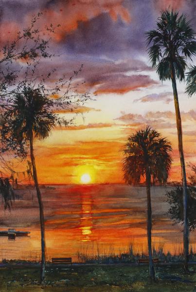 "Sunset on Lake Dora" picture