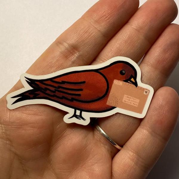 Bird Mail Vinyl Sticker picture