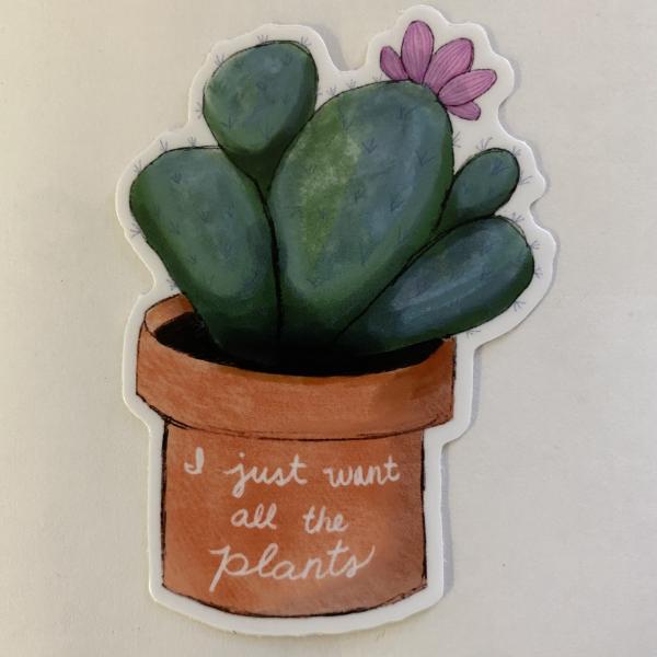 I just want all the plants- Succulent Vinyl Sticker picture