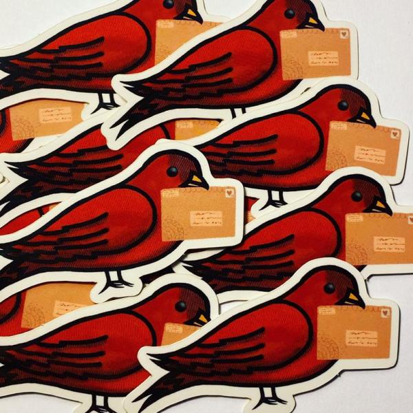 Bird Mail Vinyl Sticker picture