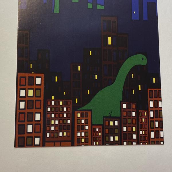 Dinosaurs in the City Postcard picture