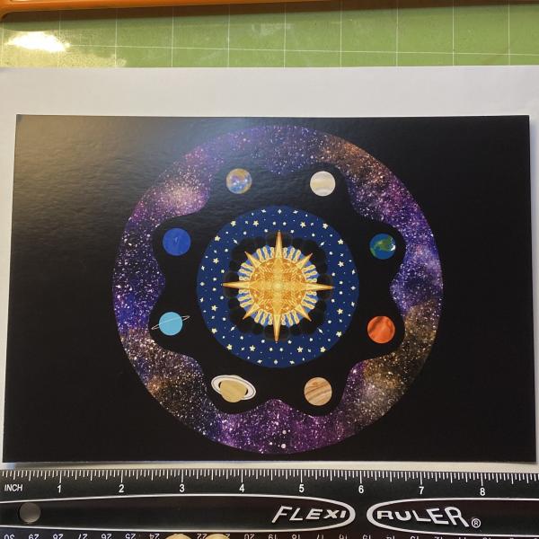 BIG Solar System Mandala Postcard picture