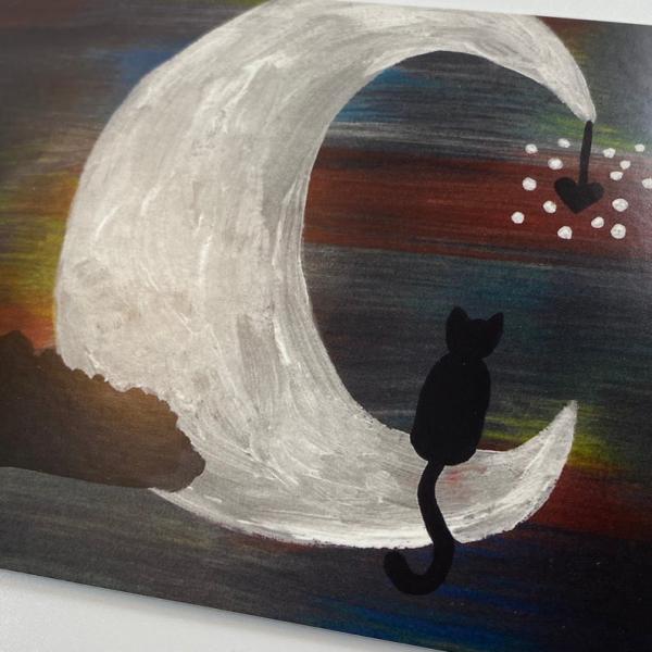 Moon Cat Postcard picture