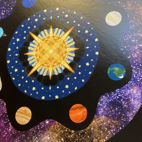 BIG Solar System Mandala Postcard picture