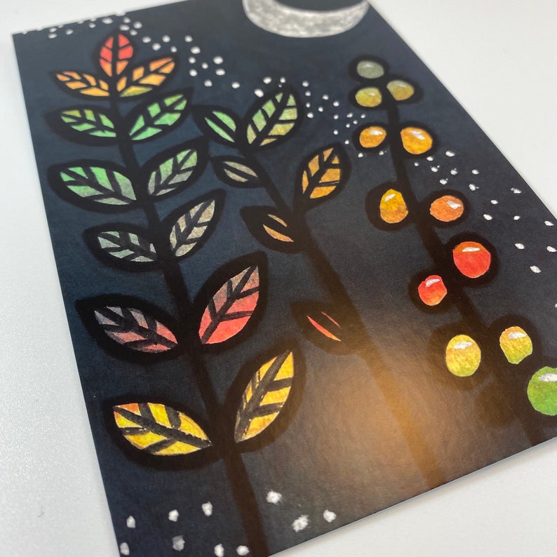 Moon Flower Postcard picture