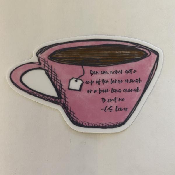 CS Lewis Teacup Vinyl Sticker picture