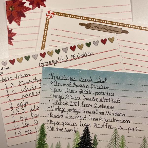 Peppermint and Gingerbread Recipe Cards picture