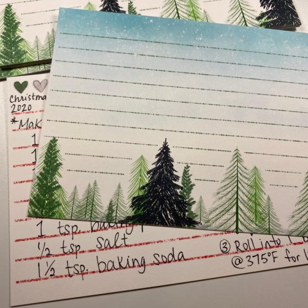 Snowy Forest Recipe Cards picture