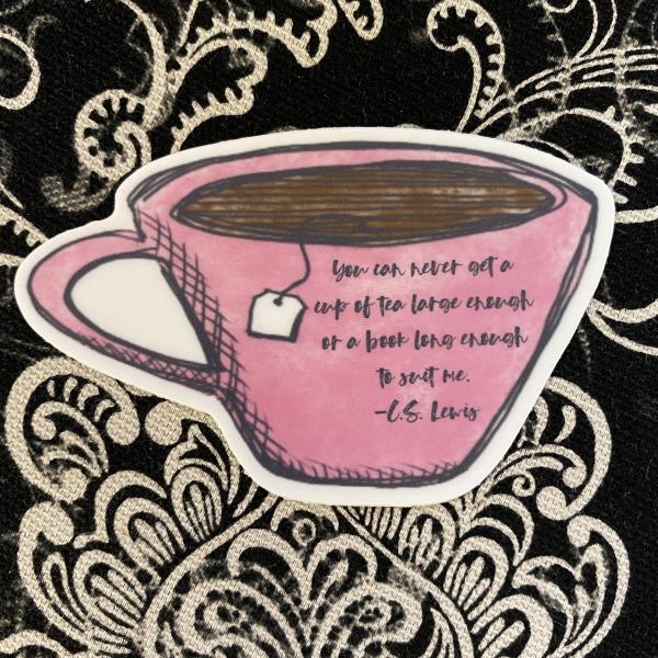 CS Lewis Teacup Vinyl Sticker picture