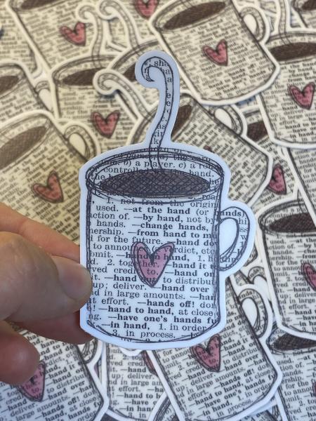 Dictionary Coffee/Tea Vinyl Sticker