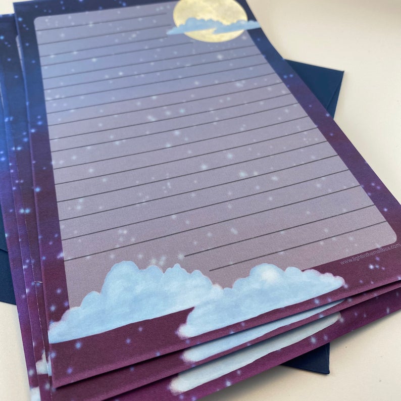 Moon and Clouds Stationery Set picture