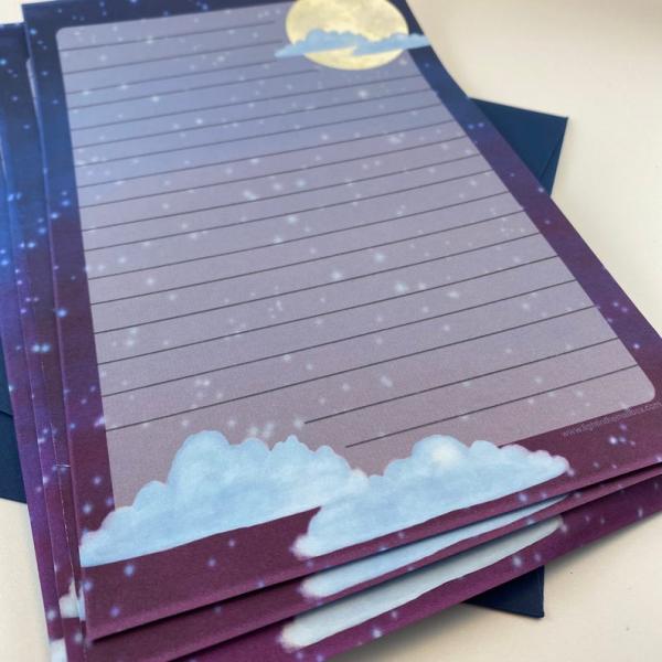 Moon and Clouds Stationery Set picture