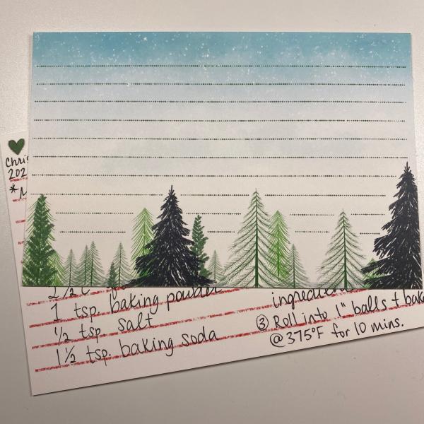 Snowy Forest Recipe Cards picture