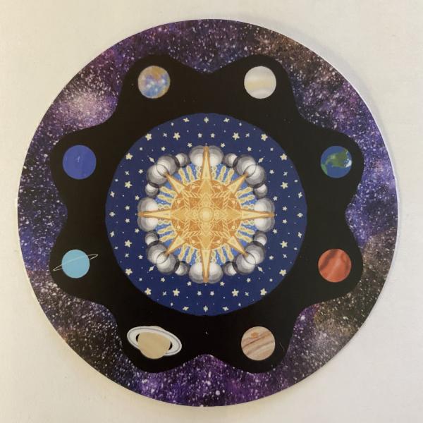 Solar System Mandala Vinyl Sticker picture