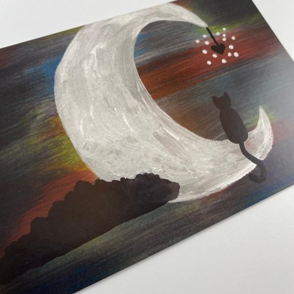 Moon Cat Postcard picture