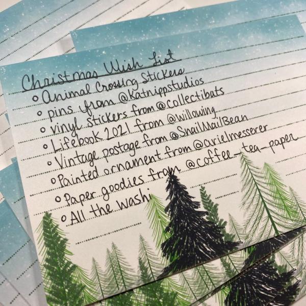 Snowy Forest Recipe Cards picture