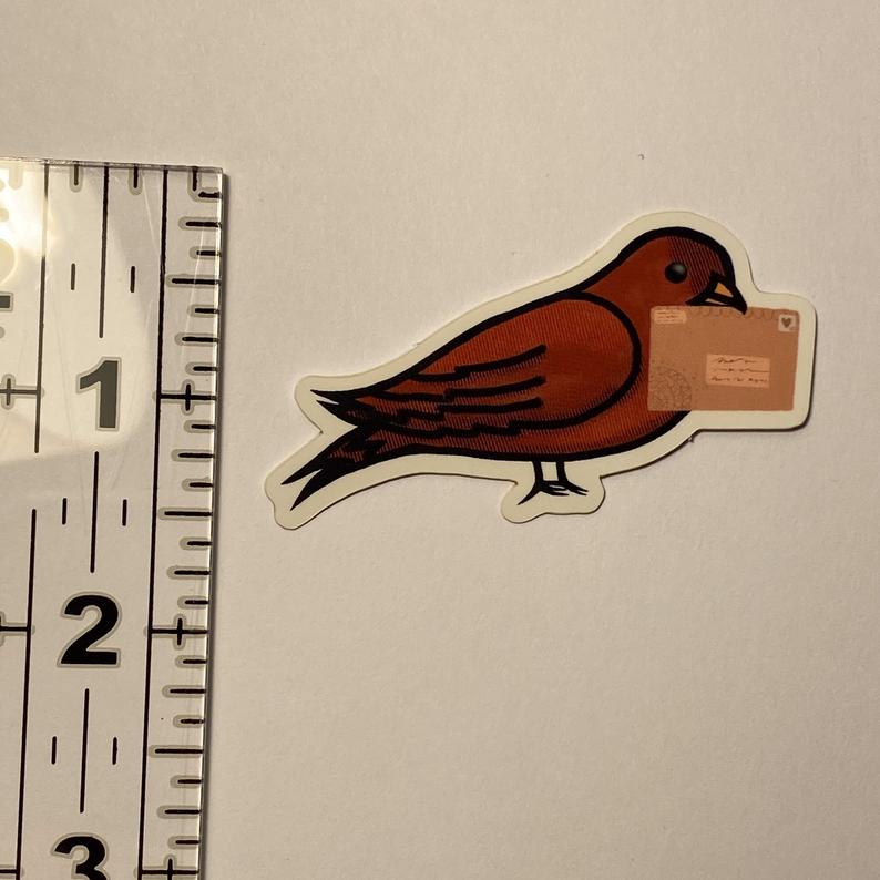 Bird Mail Vinyl Sticker picture
