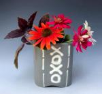 Xoxo Gray Porcelain Vase